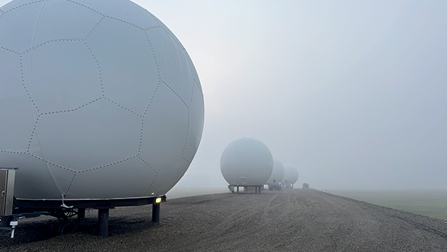 Four 30ft rigid sandwich composite radomes installed in USA. 